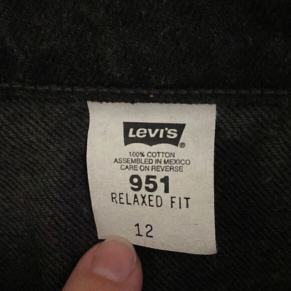 Levi’s Vintage Orange Tab 951 Relaxed Fit Jean Shorts Black Size 12 - Picture 3 of 3